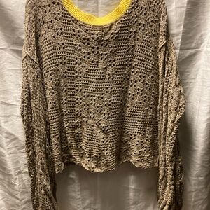 Women's Free People Brown Knit Sweater